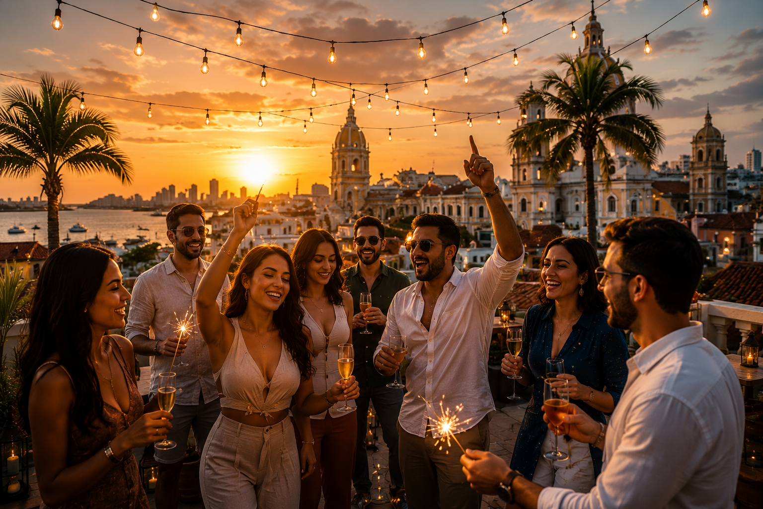 Rooftop pool experience for bachelor parties in Cartagena